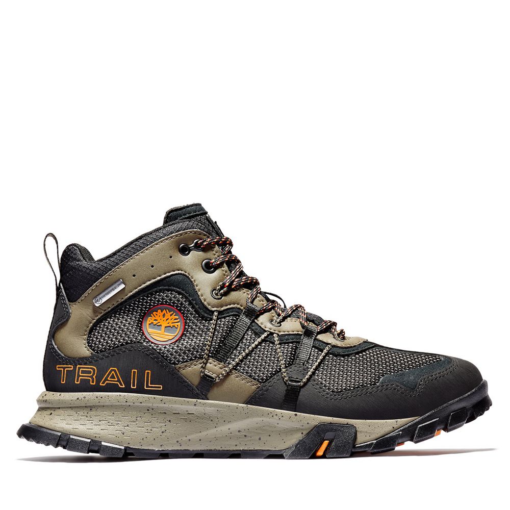 Bocanci De Drumeție Timberland Barbati Negrii/Maro - Garrison Trail Waterproof Mid - Romania - EFVIO